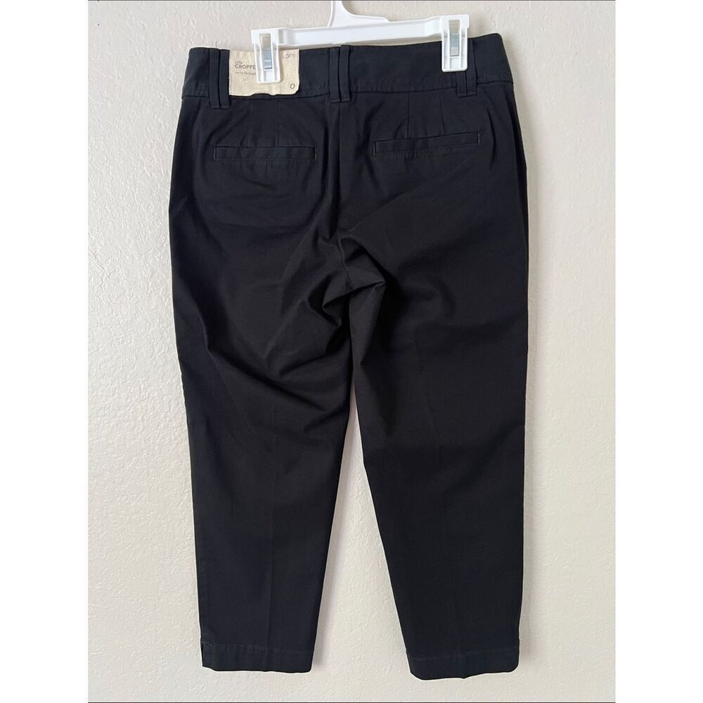 NWT LOFT Julie Cropped Pants Skinny Black in Size 0 - Picture 5 of 14